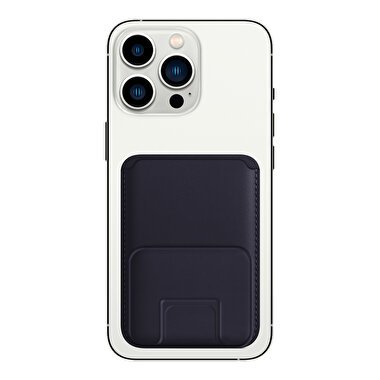 Buff iPhone WalletMag Stand Deri Cüzdan - Mor 8683548216410