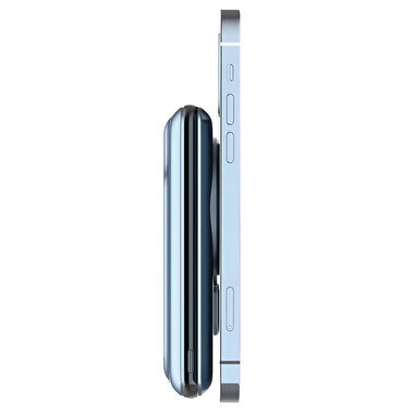 Buff 10000mAh Magsafe Ekranlı Powerbank - Mavi 8683548216779