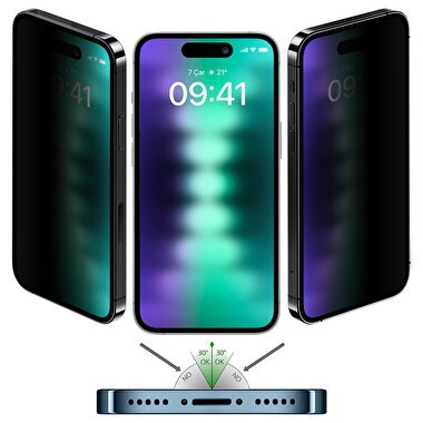 Buff iPhone 15 Plus 5D Privacy Ekran Koruyucu 8683548216915