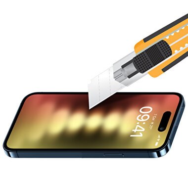 Buff iPhone 15 Pro 5D Matte Ekran Koruyucu 8683548216946