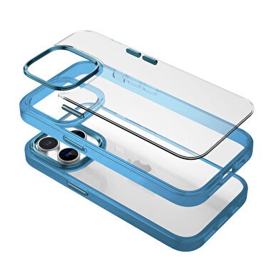 Buff iPhone 15 Pro Max New Air Bumper Kılıf   Blue 8683548217295