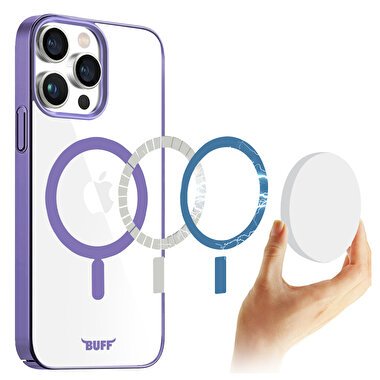Buff iPhone 15 Pro Max MagSafe Slim Fit Kılıf Mor 8683548217875