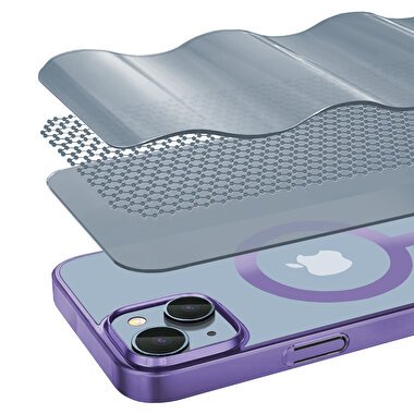 Buff iPhone 15 Plus MagSafe Slim Fit Kılıf Purple 8683548218018