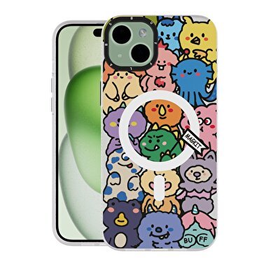 Buff iPhone 15 Plus MagKit Kılıf Happy Monster 8684387700269