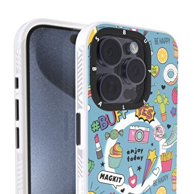 Buff iPhone 15 Pro MagKit Kılıf Blue Junior 8684387700306