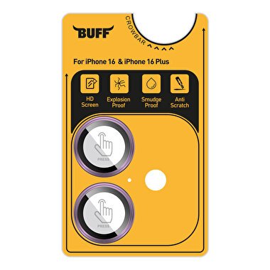 Buff iPhone 16/Plus Metal Kamera Lens - Pembe 8684387701983