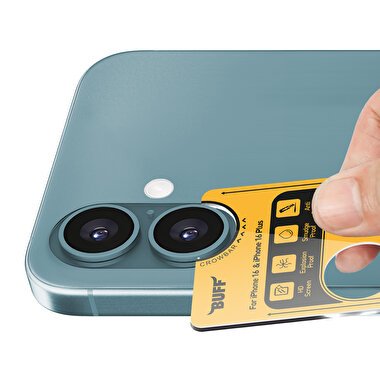 Buff iPhone 16/Plus Metal Kamera Lens - Yeşil 8684387701990