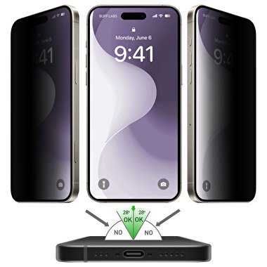 Buff iPhone 16 Plus Privacy EasyFit Ekran Koruyucu 8684387702133