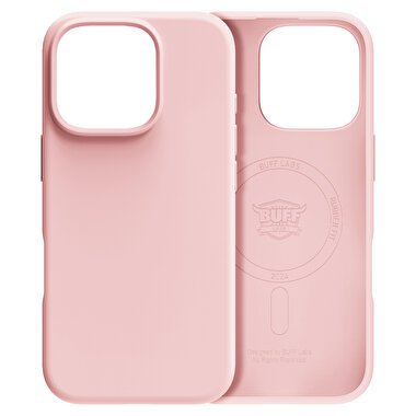 Buff iPhone 16 Pro Magsafe Rubber Fit Kılıf Pembe 8684387702324