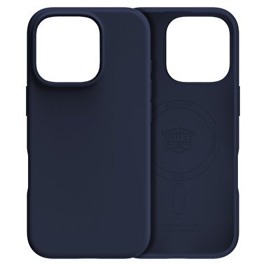 Buff iPhone 16 Pro Magsafe Rubber Fit Kılıf Mavi 8684387702348