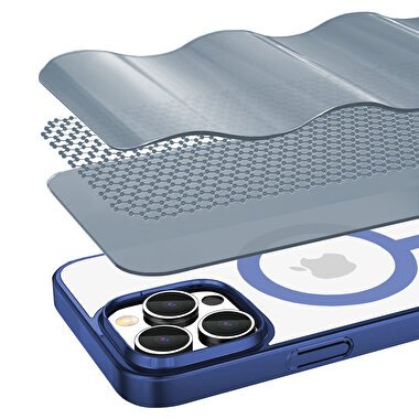 Buff iPhone 16 Pro Max Magsafe Slim Kılıf Mavi 8684387702560