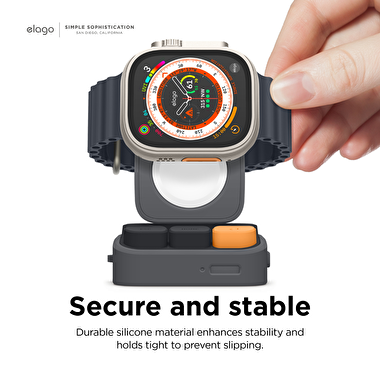 Elago Apple Silikon Watch Şarj Standı - Gri 8809863850645