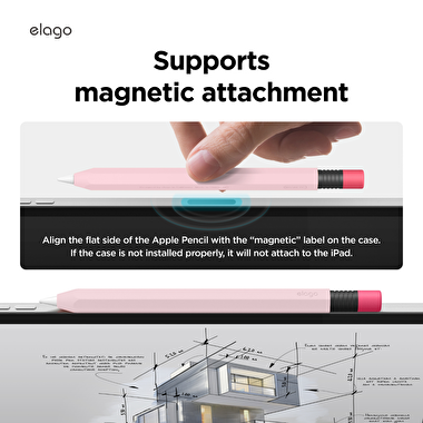 Elago Apple Pencil USB-C Uyumlu Kalem Kılıfı- Pembe 8809919811279