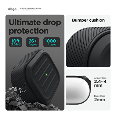 Elago Apple Airpods Pro 2 Armor Kılıf - Siyah 8809919812108