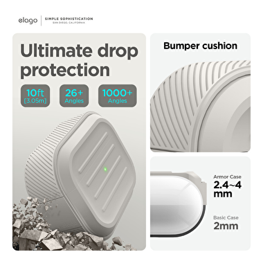 Elago Apple AirPods Pro 2 Armor Kılıf - Krem 8809919812115