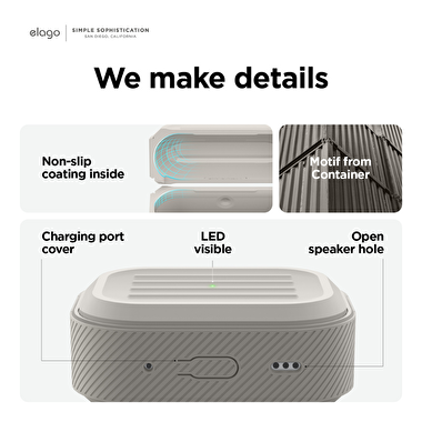 Elago Apple AirPods Pro 2 Armor Kılıf - Krem 8809919812115