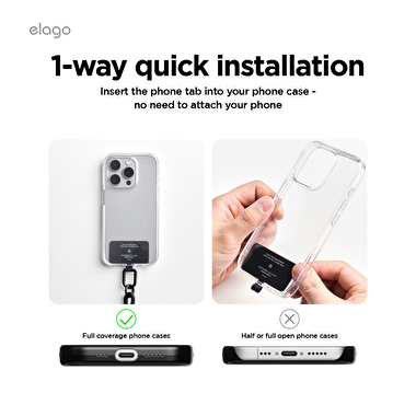 Elago Çapraz Askılı Telefon Kordonu – Siyah 8809919813624
