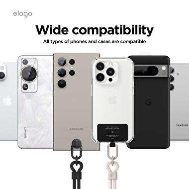 Elago Çapraz Askılı Telefon Kordonu – Siyah 8809919813624