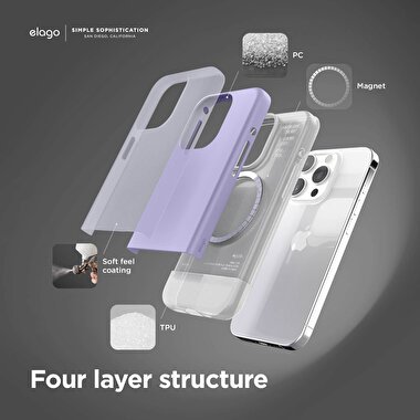 Elago iPhone 15 Pro Max Glide MagSafe Silikon-Mor 8809919816175