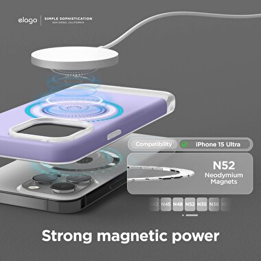 Elago iPhone 15 Pro Max Glide MagSafe Silikon-Mor 8809919816175