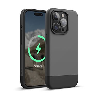 Elago iPhone 15 Pro Glide MagSafe Silikon - Siyah 8809919816182