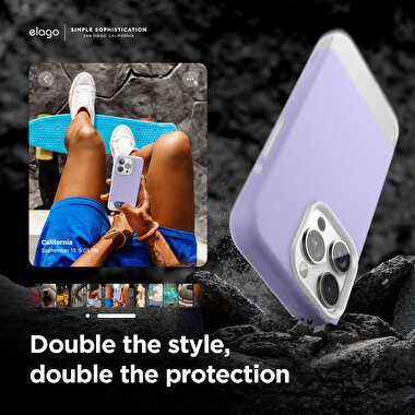 Elago iPhone 15 Pro Glide MagSafe Silikon - Mor 8809919816199