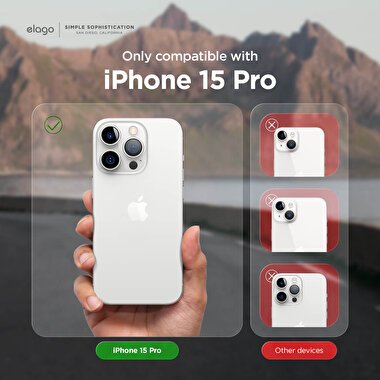 Elago iPhone 15 Pro Glide MagSafe Silikon - Mor 8809919816199