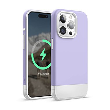 Elago iPhone 15 Pro Glide MagSafe Silikon - Mor 8809919816199