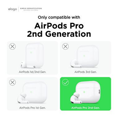 Elago Apple AirPods Pro 2 Kaset Kılıf - Siyah 8809919816618