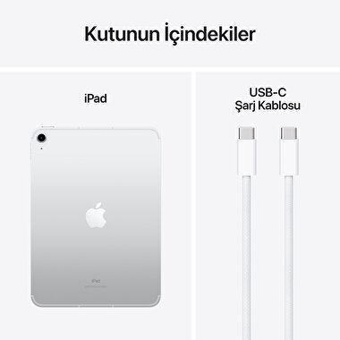 Apple 10.9 inç iPad Wi-Fi + Cellular 64GB - Gümüş  MCMJ4TU/A