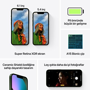 Apple iPhone 13 512GB Yeşil  MNGM3TU/A