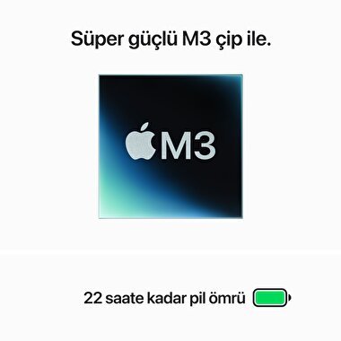 TEŞHİR - MacBook Pro 14 inc M3 8CPU 10 GPU 8GB 512GB Gümüş  MR7J3TU/A