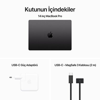 TEŞHİR - MacBook Pro 14 inc M3 Pro 11CPU 14GPU 18GB 512GB Uzay Siyahı  MRX33TU/A