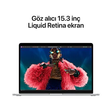 MacBook Air 15 inç M3 Çip 8CPU 10GPU 8GB Bellek 512GB SSD Gümüş MRYQ3TU/A