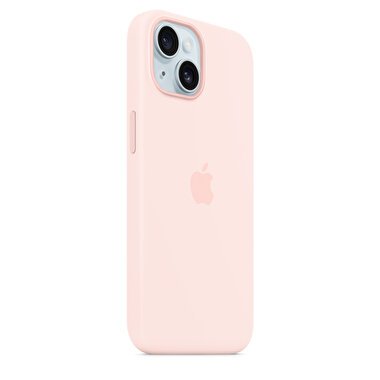 Apple iPhone 15 için MagSafe özellikli Silikon Kılıf - Uçuk Pembe MT0U3ZM/A