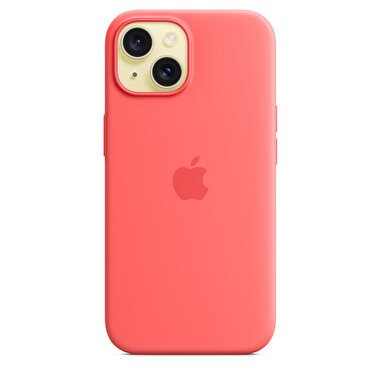Apple iPhone 15 için MagSafe özellikli Silikon Kılıf - Guava MT0V3ZM/A