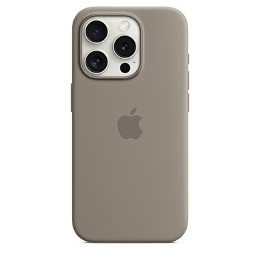 Apple iPhone 15 Pro için MagSafe özellikli Silikon Kılıf - Kil Rengi MT1E3ZM/A
