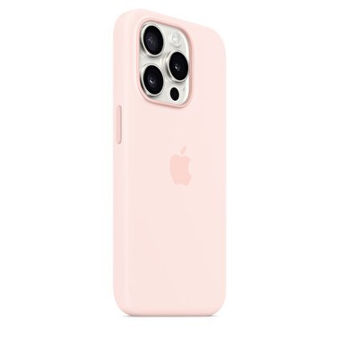 Apple iPhone 15 Pro için MagSafe özellikli Silikon Kılıf - Uçuk Pembe MT1F3ZM/A