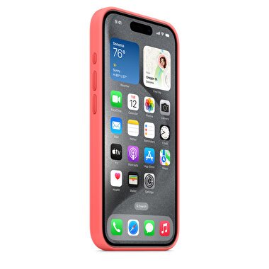 Apple iPhone 15 Pro için MagSafe özellikli Silikon Kılıf - Guava MT1G3ZM/A