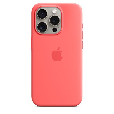 Apple iPhone 15 Pro için MagSafe özellikli Silikon Kılıf - Guava MT1G3ZM/A