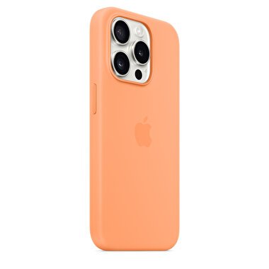 Apple iPhone 15 Pro için MagSafe özellikli Silikon Kılıf - Turuncu Sorbe MT1H3ZM/A