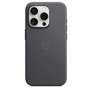 Apple iPhone 15 Pro için MagSafe özellikli Mikro Dokuma Kılıf - Siyah MT4H3ZM/A