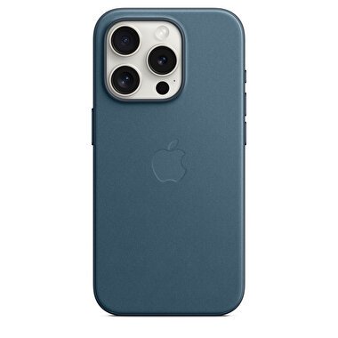 Apple iPhone 15 Pro için MagSafe özellikli Mikro Dokuma Kılıf - Pasifik Mavisi MT4Q3ZM/A