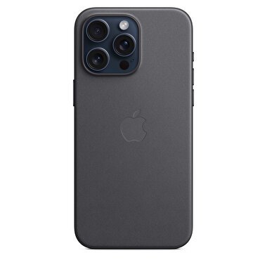 Apple iPhone 15 Pro Max için MagSafe özellikli Mikro Dokuma Kılıf - Siyah MT4V3ZM/A