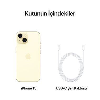 Apple iPhone 15 256GB Sarı  MTP83TU/A