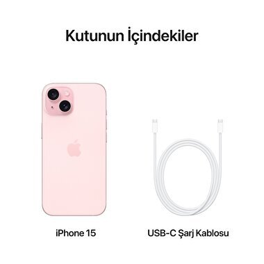 Apple iPhone 15 512GB Pembe  MTPD3TU/A