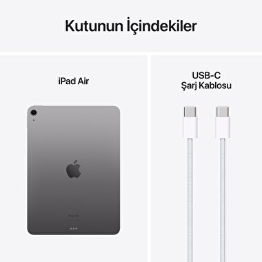 Apple 11 inç iPad Air M2 Wi-Fi 256GB Uzay Grisi  MUWG3TU/A