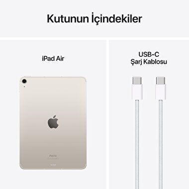 Apple 11 inç iPad Air M2 Wi-Fi + Cellular 128GB Yıldız Işığı  MUXF3TU/A