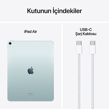 Apple 13 inç iPad Air M2 Wi-Fi + Cellular 256GB Mavi  MV6W3TU/A