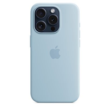 iPhone 15 Pro için MagSafe özellikli Silikon Kılıf - Açık Mavi  MWNM3ZM/A